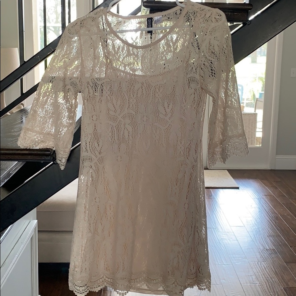 Lace scallop dress